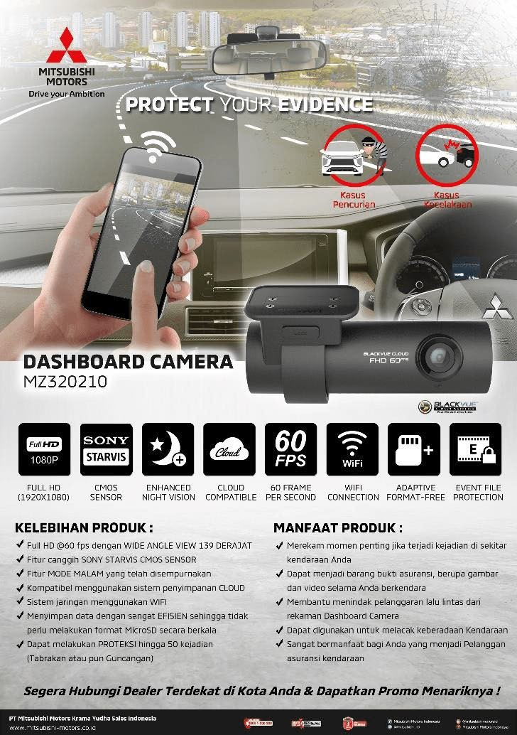 Dukung Kenyamanan Berkendara Konsumen, MMKSI Luncurkan Genuine Accessory Dashboard Camera