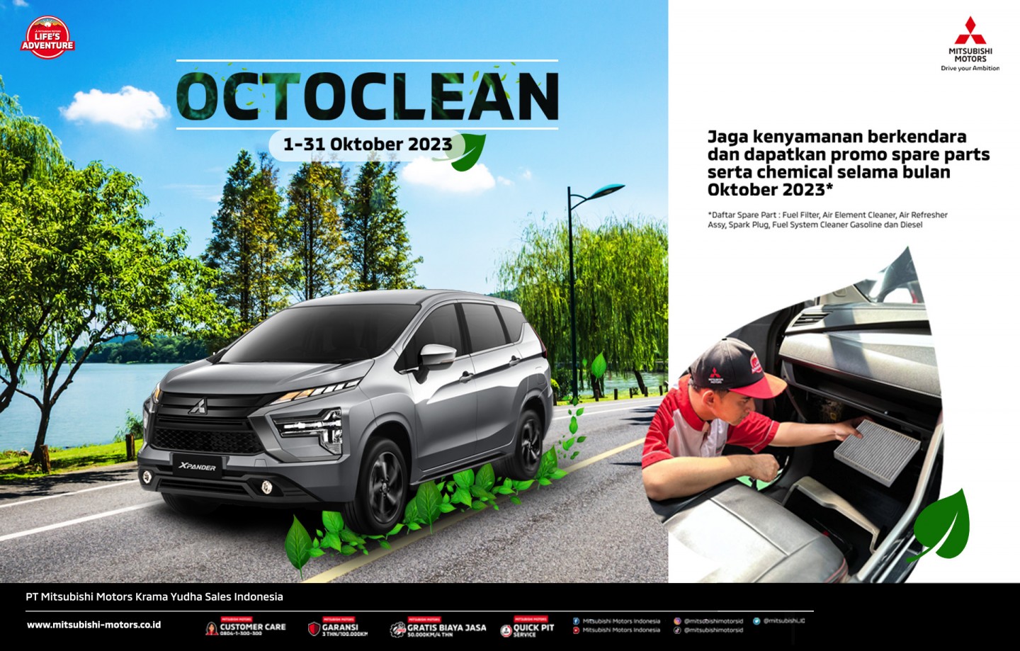 Manfaatkan diskon spesial program Octoclean Campaign buat mobil Mitsubishi Motors kesayangan