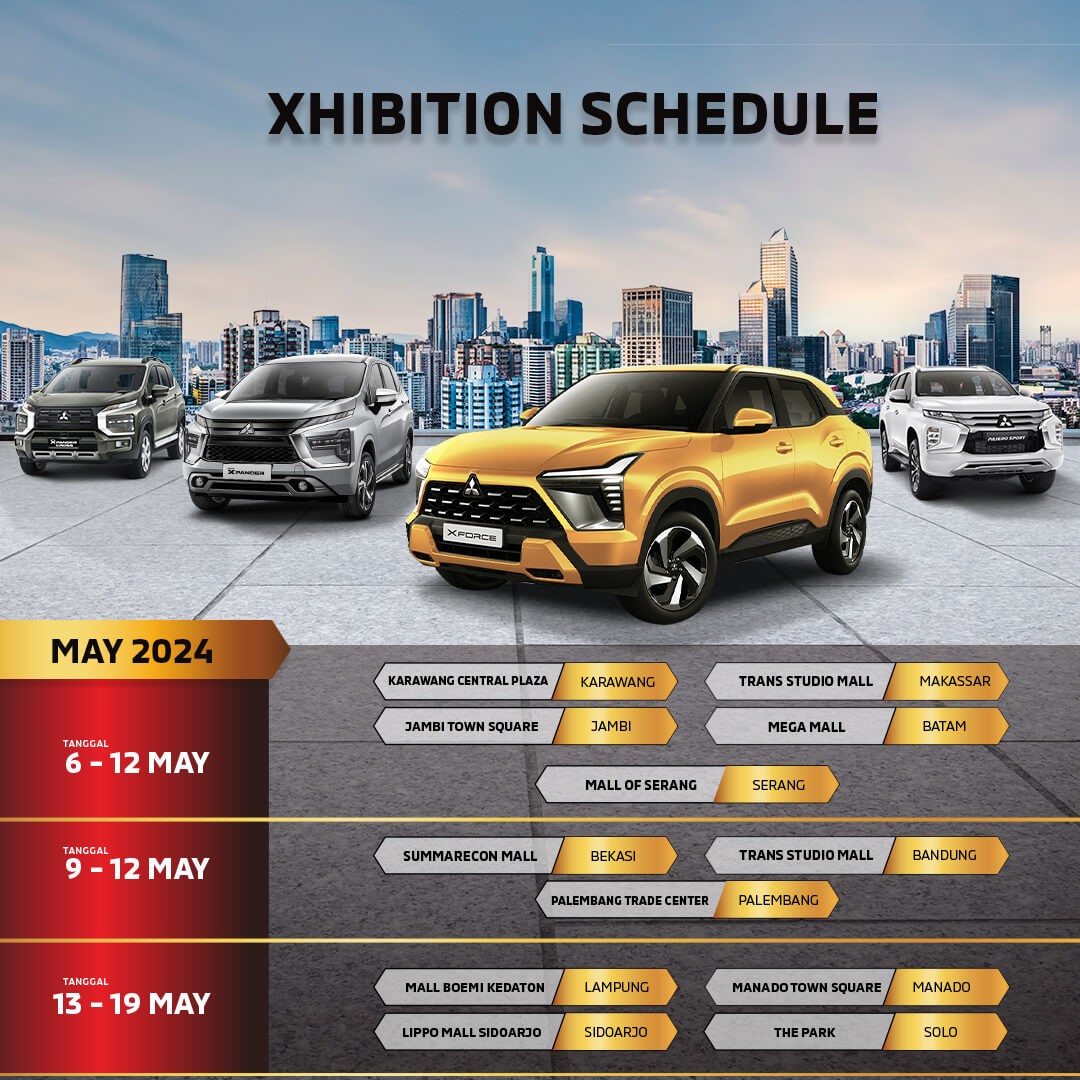 News and Article XFORCE - Jadwal Pameran Mitsubishi Motors Mei 2024