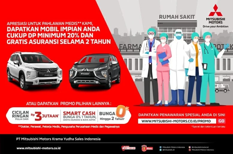 Program Penjualan Spesial dari Mitsubishi Motors untuk Pahlawan Medis Indonesia