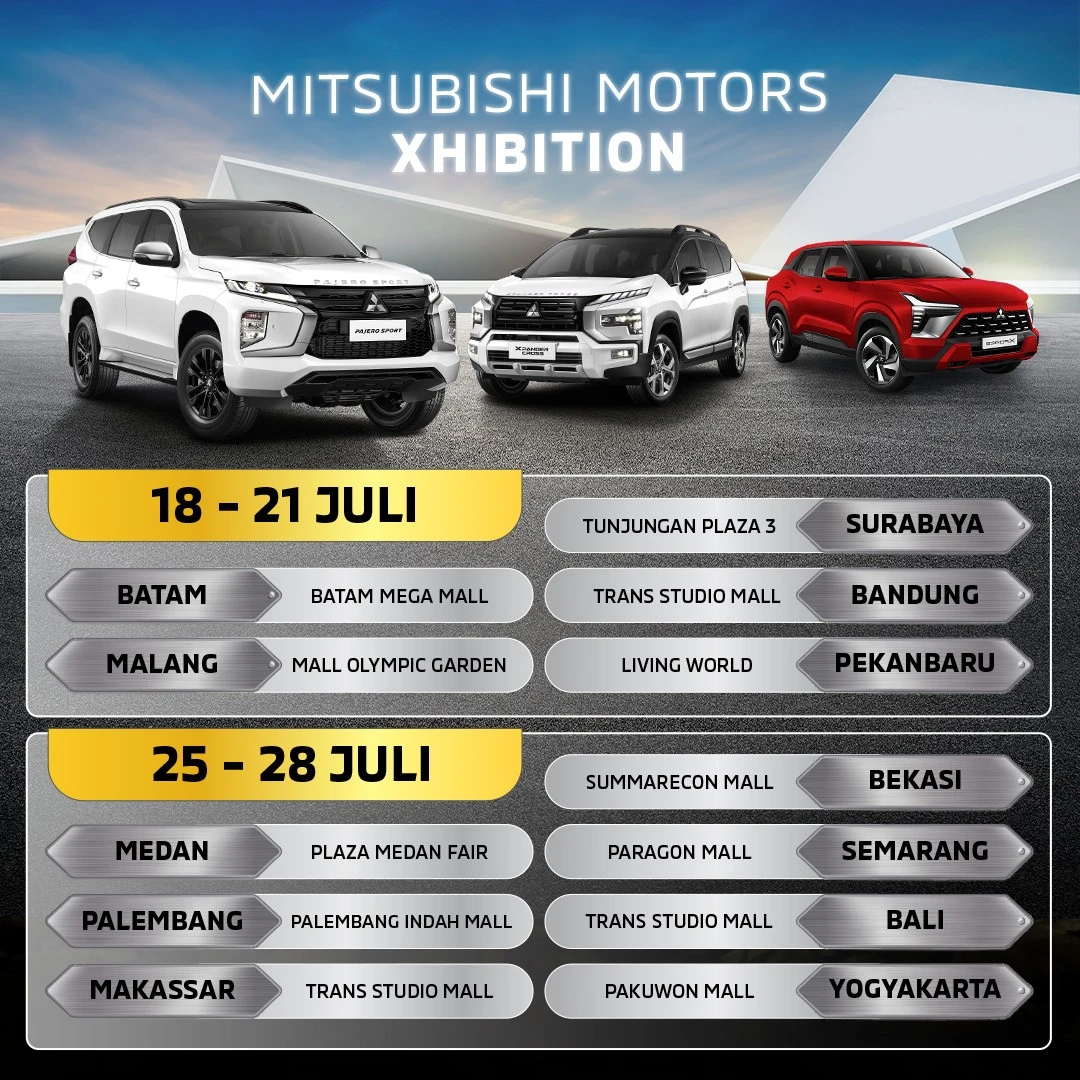 Jadwal Pameran Mitsubishi Motors Juli 2024