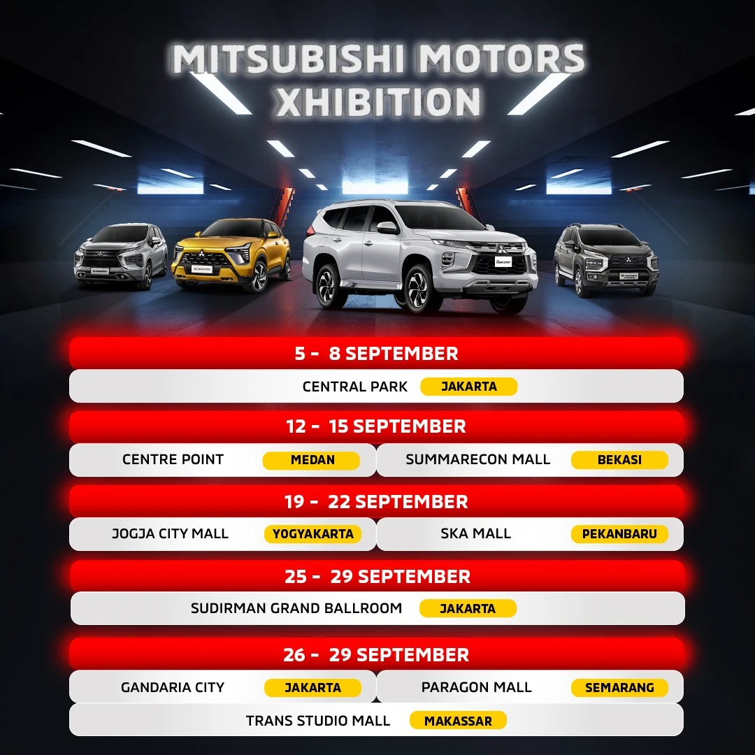 Jadwal Pameran Mitsubishi Motors September 2024