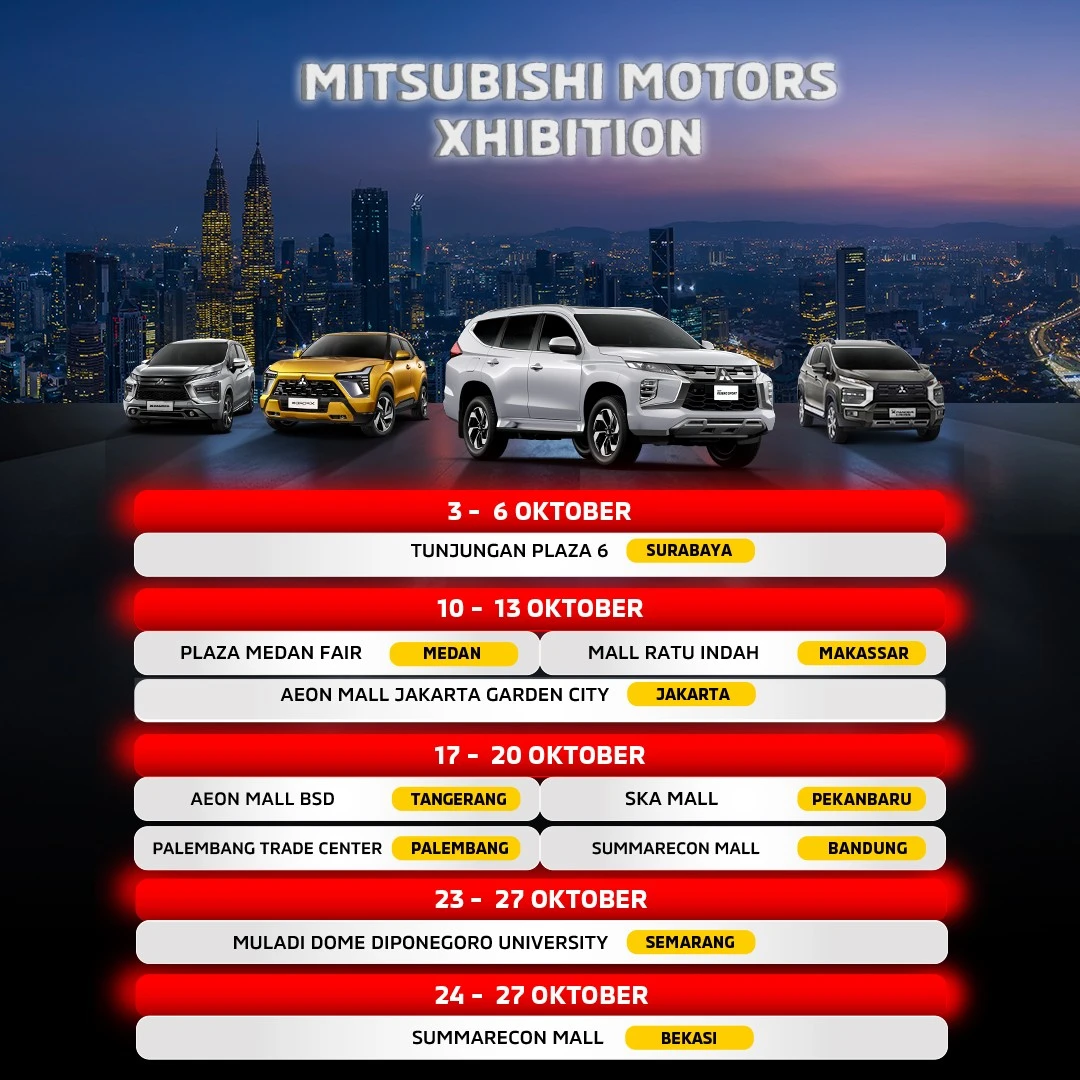 Jadwal Pameran Mitsubishi Motors Oktober 2024