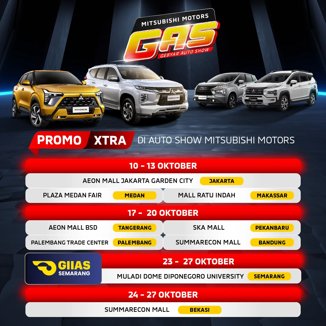 Jadwal Pameran Mitsubishi Motors Oktober 2024