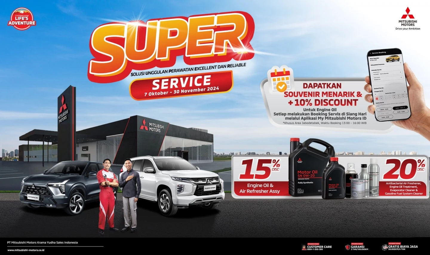 Program Service Super Mitsubishi Motors Dapat Diskon Sampai 20%!