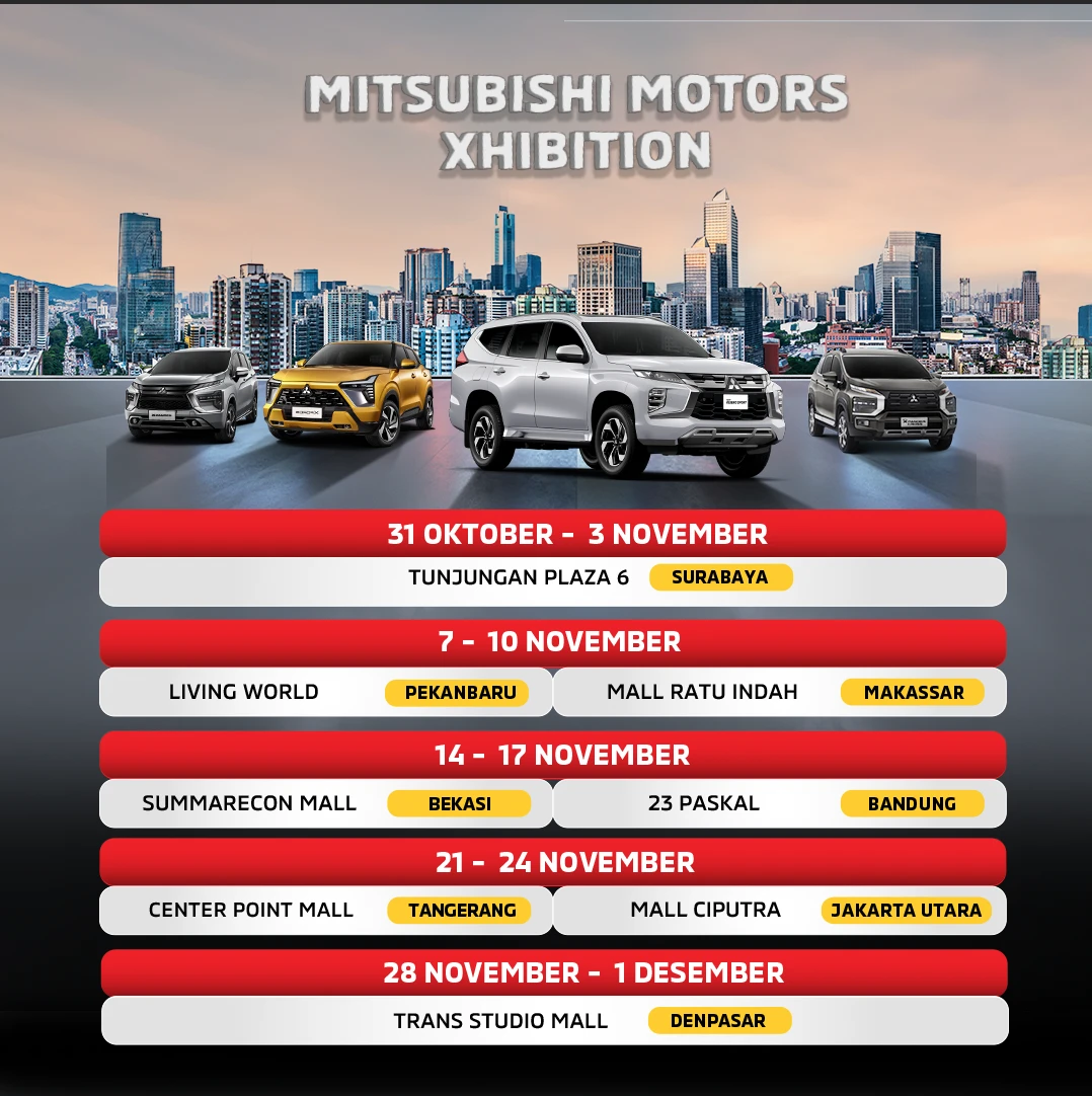 Jadwal Pameran Mitsubishi Motors November 2024