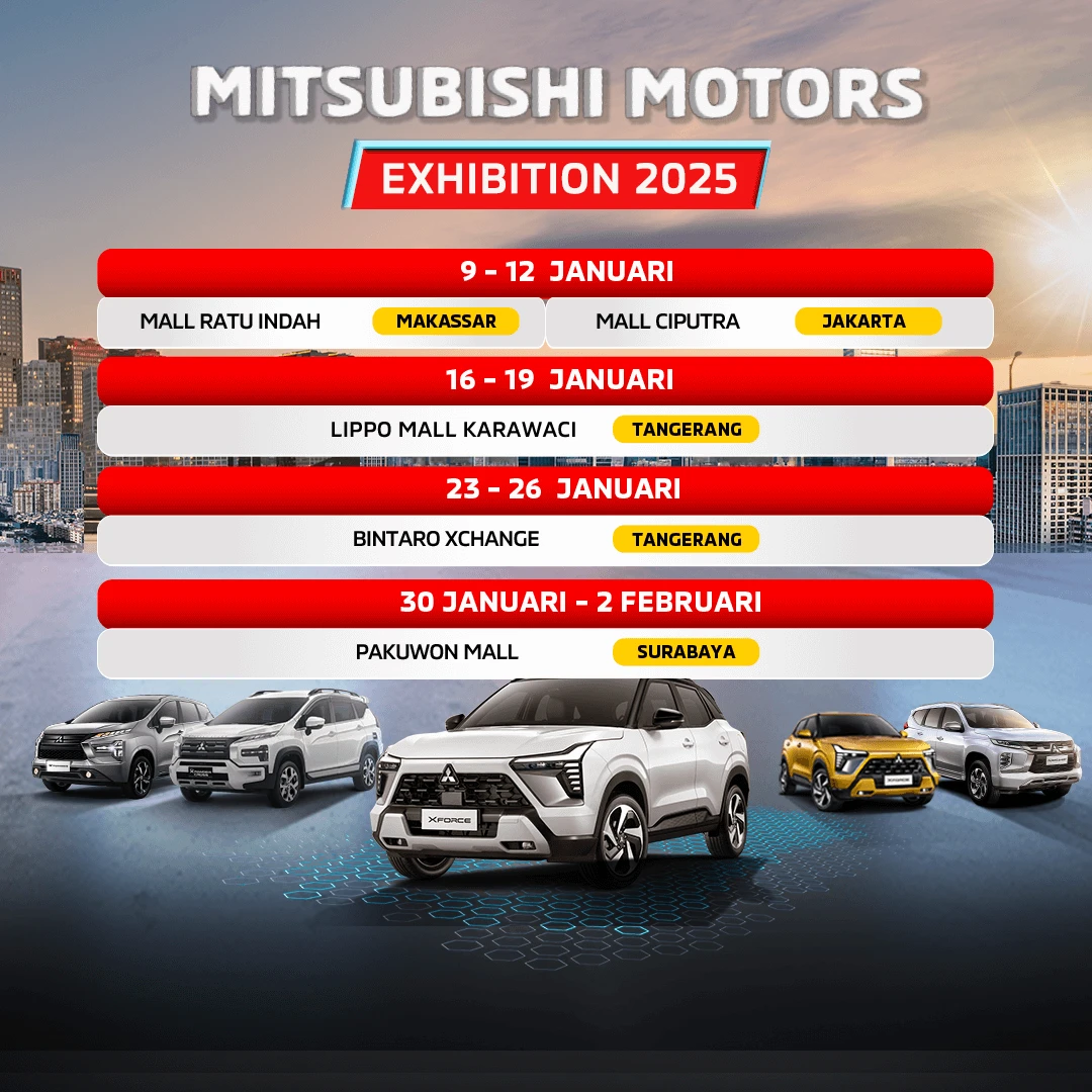 Jadwal Pameran Mitsubishi Motors Januari 2025